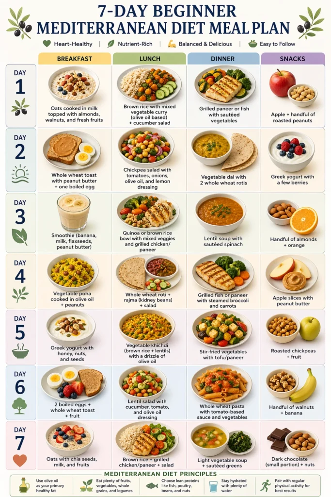 7-Day Beginner Mediterranean Diet Meal Plan