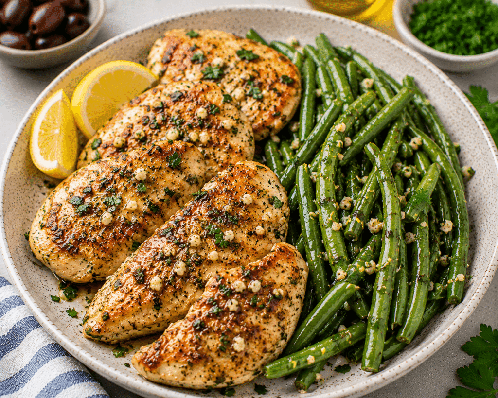 Garlic Chicken with Green Beans