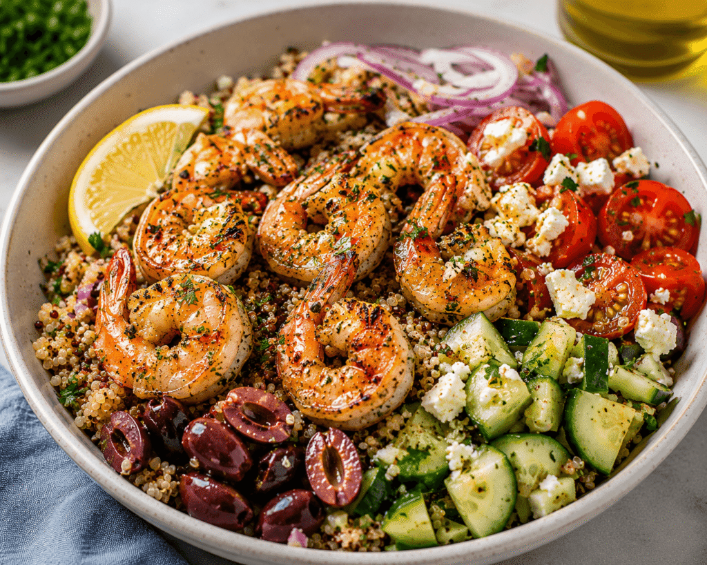 Grilled Shrimp and Quinoa Bowl