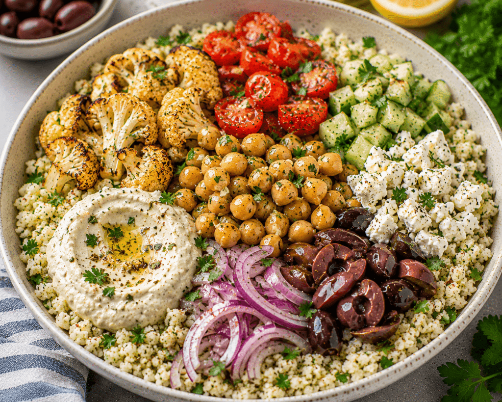 Mediterranean Cauliflower Rice Bowl