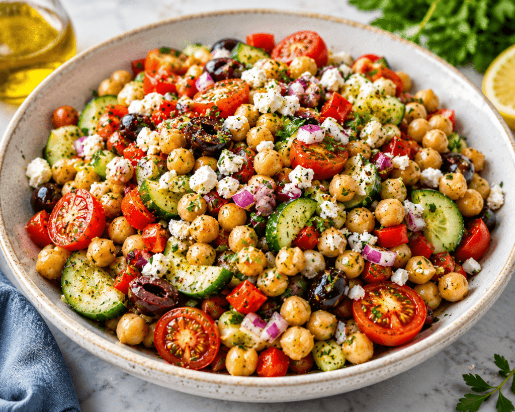 Mediterranean Chickpea Salad Bowl