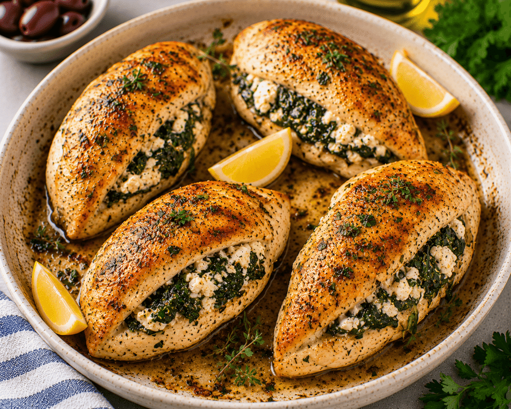 Spinach and Feta Stuffed Chicken