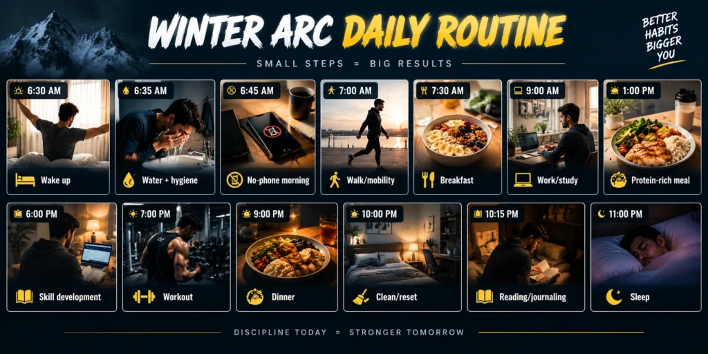 Example Winter Arc Daily Schedule
