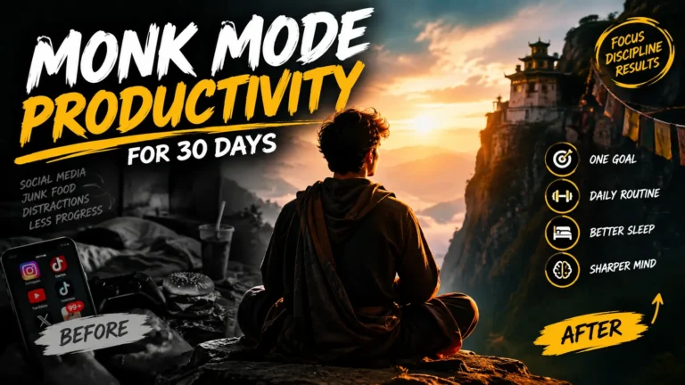 Monk Mode Productivity for 30 Days
